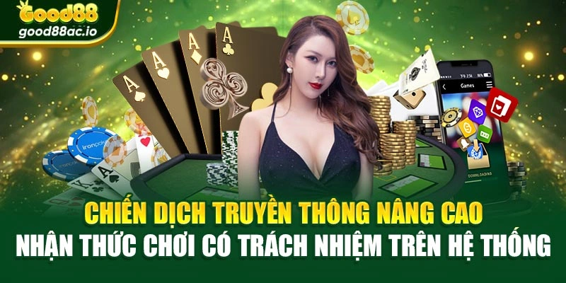Hình ảnh chiến dịch truyền thông nâng cao nhận thức chơi có trách nhiệm trên hệ thống